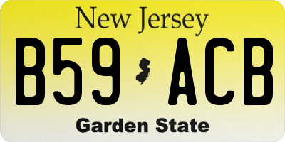 NJ license plate B59ACB