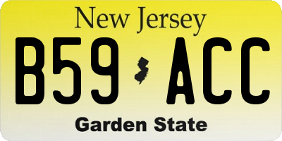 NJ license plate B59ACC