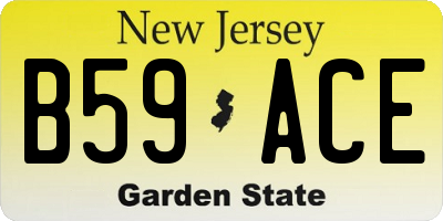NJ license plate B59ACE
