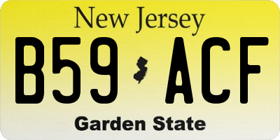 NJ license plate B59ACF
