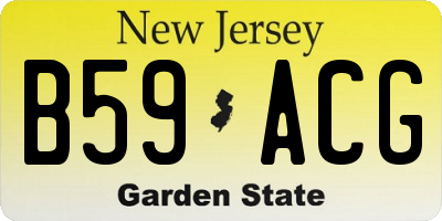 NJ license plate B59ACG