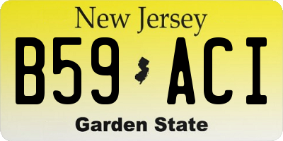 NJ license plate B59ACI