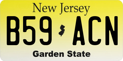 NJ license plate B59ACN