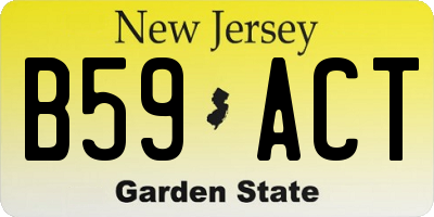 NJ license plate B59ACT