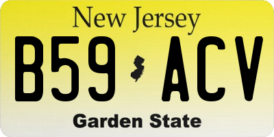NJ license plate B59ACV