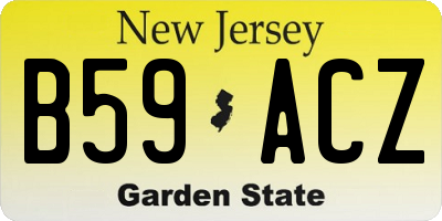 NJ license plate B59ACZ