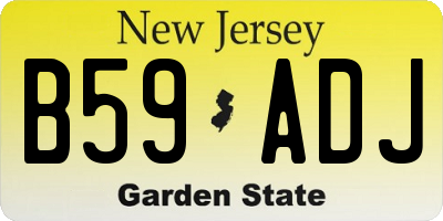NJ license plate B59ADJ