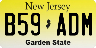 NJ license plate B59ADM