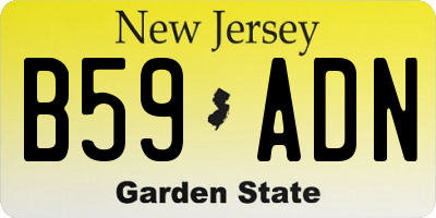 NJ license plate B59ADN