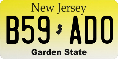 NJ license plate B59ADO