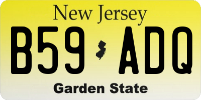 NJ license plate B59ADQ