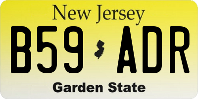 NJ license plate B59ADR