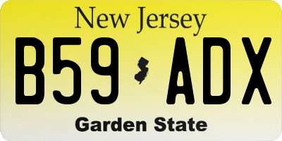 NJ license plate B59ADX