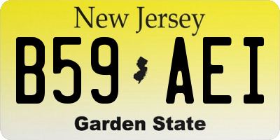 NJ license plate B59AEI