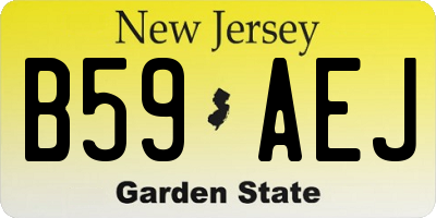 NJ license plate B59AEJ