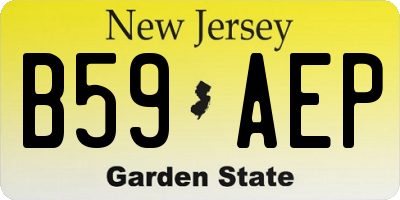 NJ license plate B59AEP