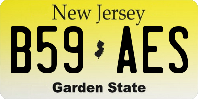 NJ license plate B59AES