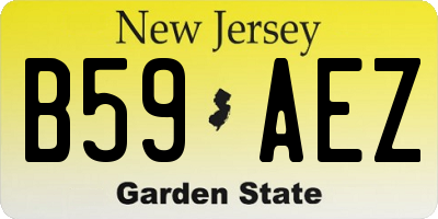 NJ license plate B59AEZ