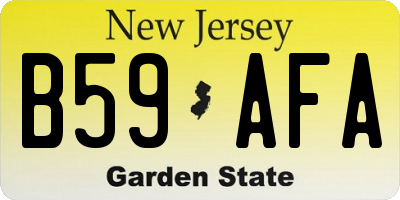 NJ license plate B59AFA