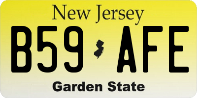NJ license plate B59AFE