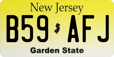 NJ license plate B59AFJ