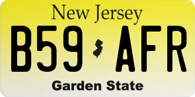 NJ license plate B59AFR