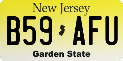 NJ license plate B59AFU