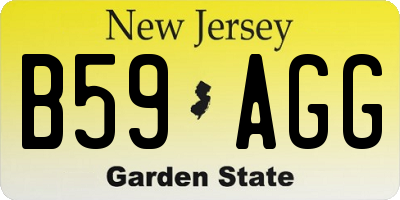 NJ license plate B59AGG