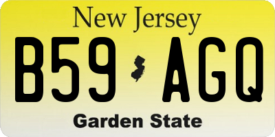 NJ license plate B59AGQ