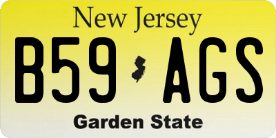 NJ license plate B59AGS