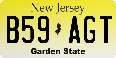 NJ license plate B59AGT