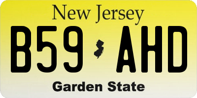 NJ license plate B59AHD