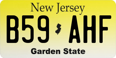 NJ license plate B59AHF