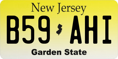 NJ license plate B59AHI