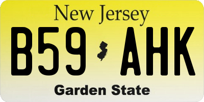 NJ license plate B59AHK