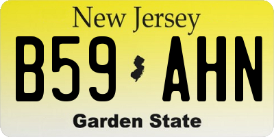 NJ license plate B59AHN