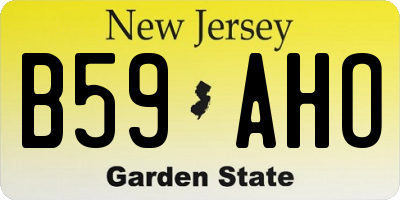NJ license plate B59AHO