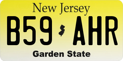 NJ license plate B59AHR