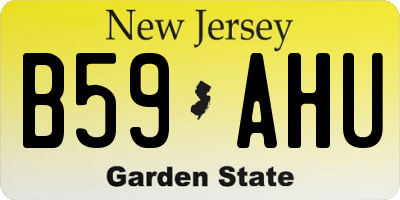 NJ license plate B59AHU