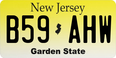 NJ license plate B59AHW