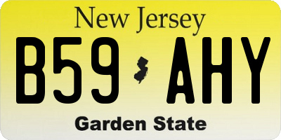 NJ license plate B59AHY