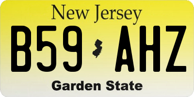 NJ license plate B59AHZ