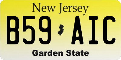 NJ license plate B59AIC