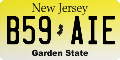 NJ license plate B59AIE