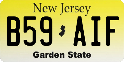 NJ license plate B59AIF