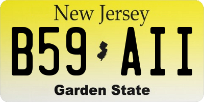 NJ license plate B59AII