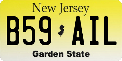 NJ license plate B59AIL
