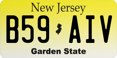 NJ license plate B59AIV