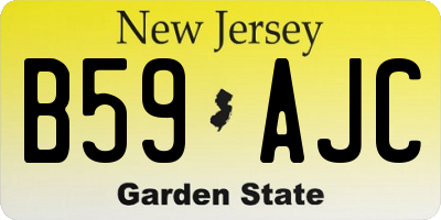 NJ license plate B59AJC