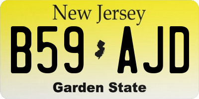 NJ license plate B59AJD